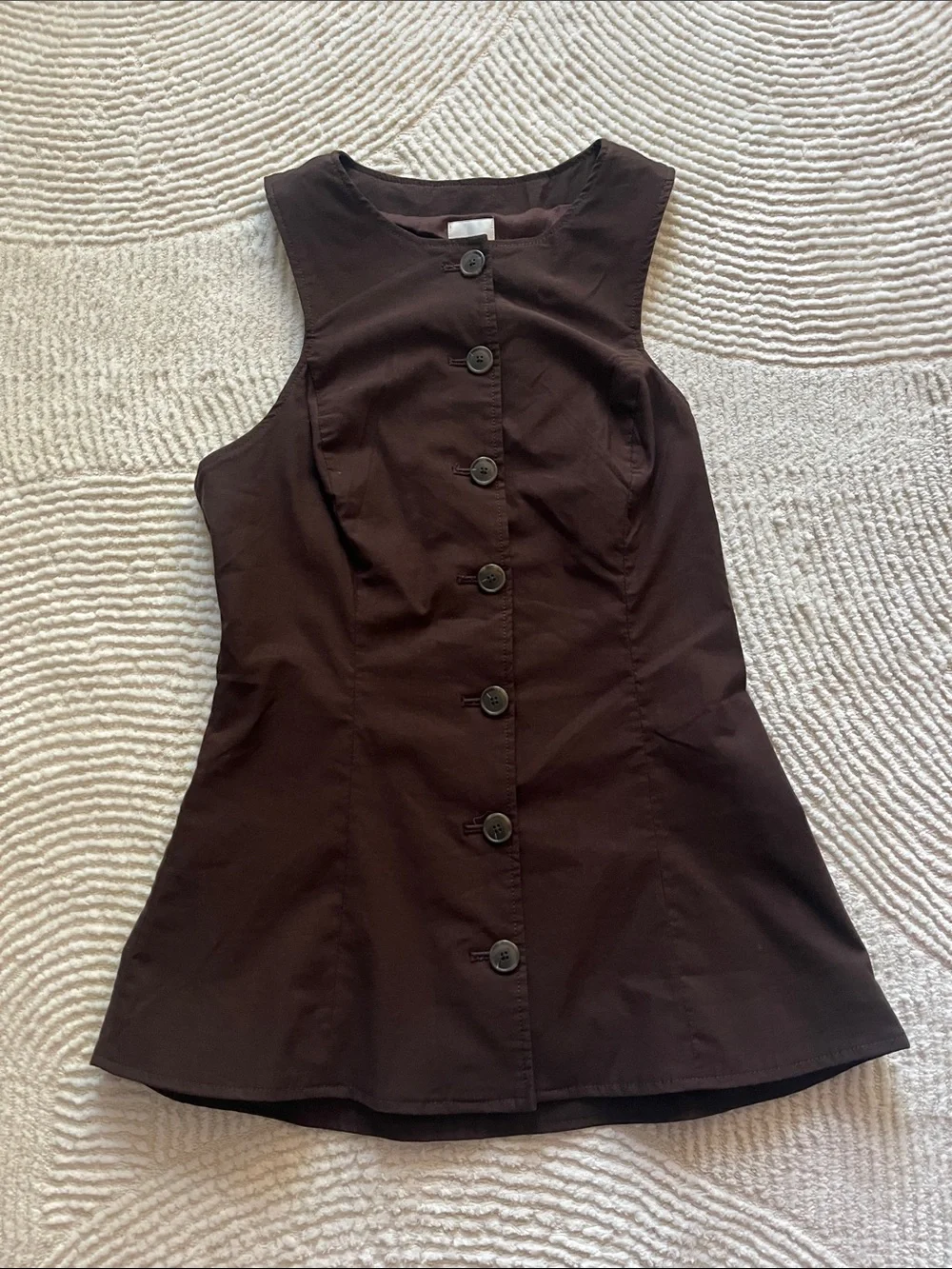 Maeve Anthropologie Button Front Vest Top